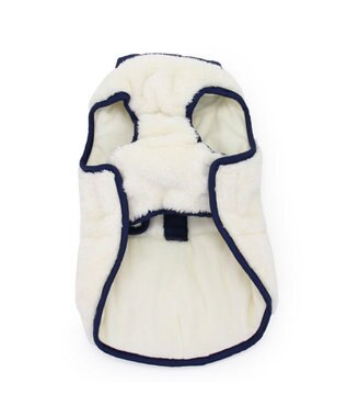 PET PARADISE Lee ボアフリース 綿入ベスト 小型犬 白～オフホワイト