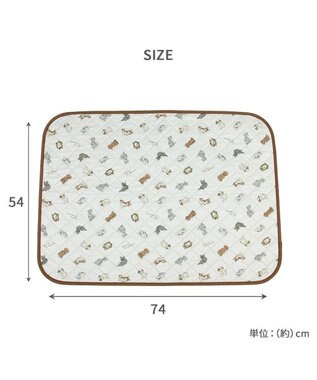 PET PARADISE ペットパラダイス makokoro 吸水マルチマット 《わんちゃん柄》 ホワイト