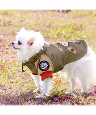 PET PARADISE スヌーピー 遠赤外線 コート 《カーキー》小型犬 カーキ