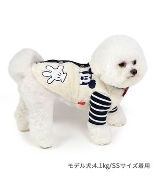 PET PARADISE ディズニー ミッキー 重ね着風ベスト 小型犬 ベージュ