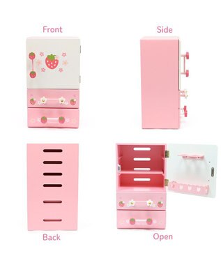 Mother garden マザーガーデン  野いちご チルド冷蔵庫 《キューティー柄》 ピンク