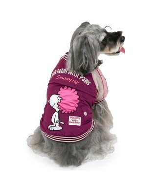 PET PARADISE スヌーピー 遠赤外線 スカジャン アフロ 小型犬 パープル