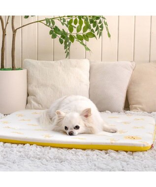 PET PARADISE ディズニー プルート もちっと クールマット ホワイト×イエロー