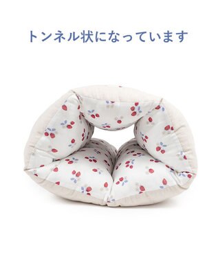 PET PARADISE ペットパラダイス クール トンネルカドラー 《苺花柄》 ホワイト×レッド