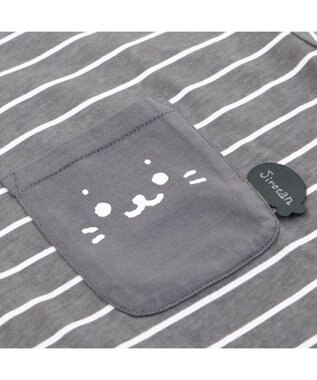 Mother garden しろたん ボーダー柄Ｔシャツ 半袖 《黒色》 キッズサイズ 100 120 140cm 黒