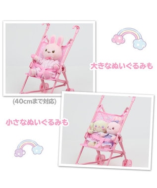 Mother garden マザーガーデン うさもも ドールバギー  ミニベビーカー ピンク(淡)