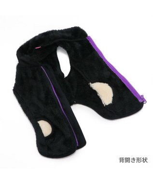 PET PARADISE ペットパラダイス 刺繍 背開き ベスト 小型犬 黒