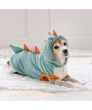 PET PARADISE ペットパラダイス 恐竜さん パーカー 中型犬 大型犬 ターコイズ