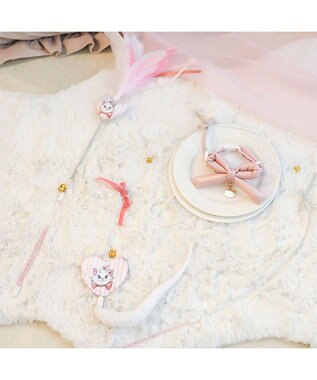 PET PARADISE ディズニー マリー むっちリボン 首輪 Ｓ/Ｍ ピンク