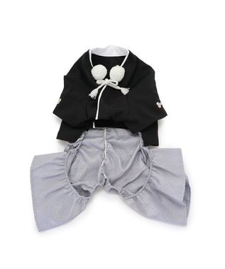 PET PARADISE ペットパラダイス 紋付袴 《シルバー》 小型犬 黒