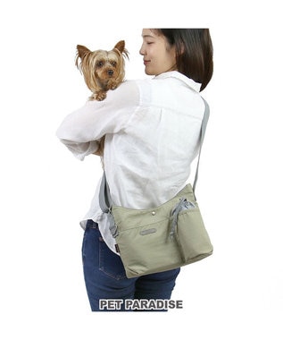 【60％OFF】 ペットパラダイス お散歩ショルダーバッグ PET / ≪カーキー≫ バッグ
