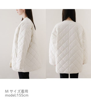 Mother garden しろたん キルティングジャケット ユニセックス 白～オフホワイト
