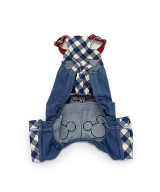 PET PARADISE ディズニー ミッキーマウス＆プルート  お散歩柄オーバーオール   【小型犬】 紺（ネイビー・インディゴ）