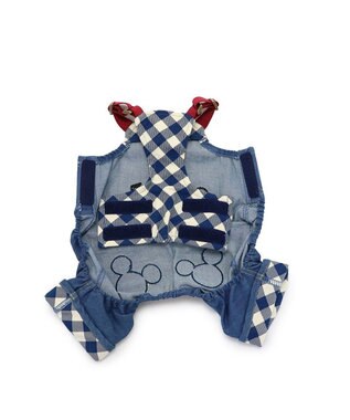 PET PARADISE ディズニー ミッキーマウス＆プルート  お散歩柄オーバーオール   【小型犬】 紺（ネイビー・インディゴ）