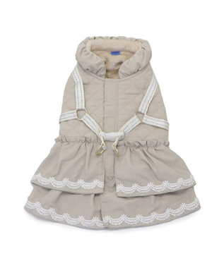 PET PARADISE ペットパラダイス ふりふり アウターハーネス 小型犬 ベージュ