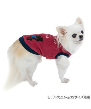 PET PARADISE リサとガスパール ワンダフル ストレッチ 襟付トレーナー 小型犬 レッド