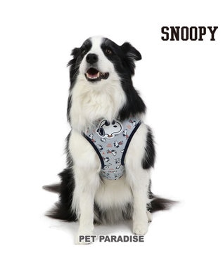 PET PARADISE 犬 ハーネス スヌーピー メッシュ ベスト ハーネス 【L】 グレー
