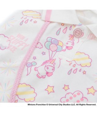 PET PARADISE ミニオン フラッフィ 襟付きトレーナー 小型犬 ホワイト×ピンク