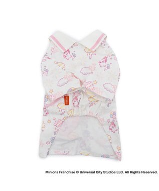 PET PARADISE ミニオン フラッフィ 襟付きトレーナー 小型犬 ホワイト×ピンク