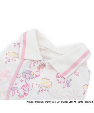 PET PARADISE ミニオン フラッフィ 襟付きトレーナー 小型犬 ホワイト×ピンク