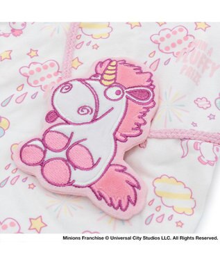 PET PARADISE ミニオン フラッフィ 襟付きトレーナー 小型犬 ホワイト×ピンク