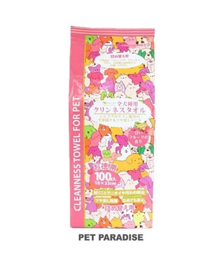 PET PARADISE クリンネスタオル お徳用 詰め替え用 全犬種用 100枚入り