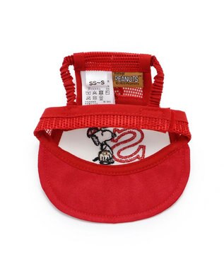 PET PARADISE スヌーピー 野球柄 お揃い キャップ 【中型犬】【大型犬】 赤