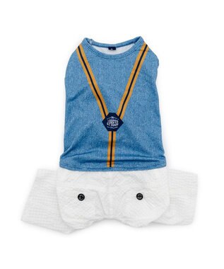 PET PARADISE J.PRESS エコメイド パンツつなぎ 小型犬 ネイビー×ホワイト