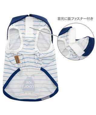 PET PARADISE スヌーピー ジョークール クール タンクトップ 中型犬 大型犬 ホワイト×ブルー