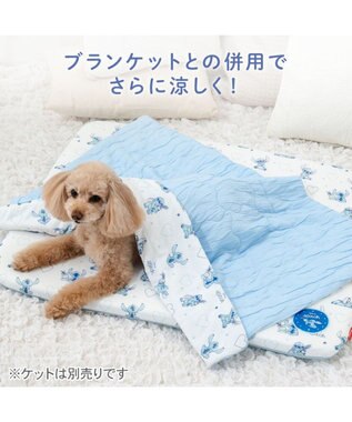 PET PARADISE ディズニー スティッチ もちっと クールマット ホワイト×ブルー