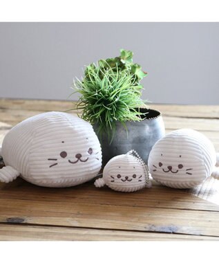 Mother garden しろたん コーデュロイ マスコット 22cm ぬいぐるみ 白～オフホワイト