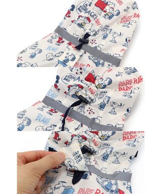 PET PARADISE スヌーピー 足付き レインコート《アメリカンビンテージ柄》中型犬 大型犬 ホワイト