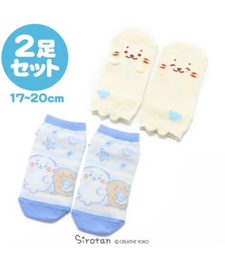しろたん 靴下 2足セット 顔ぼん柄 マリン柄 13cm 16ｃｍ スニーカー丈ソックス キッズソックス キッズ靴下 ソックス 子供 女性 レディース 保育園 小学生 学生 あざらし アザラシ かわいい キャラクター マザーガーデン Mother Garden 通販 雑貨とペット用品