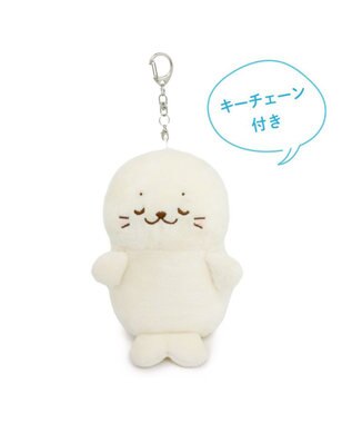Mother garden しろたん ついてきちゃうマスコット キーホルダー《すやすや顔》 単品 ホワイト
