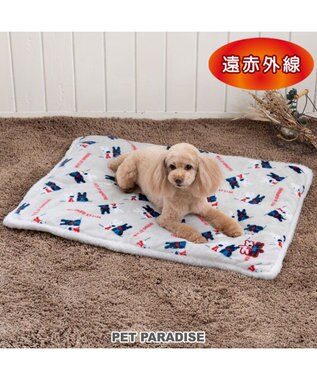 リサとガスパール 遠赤外線 ボアマット 角型《頬杖柄》 / PET