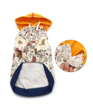 PET PARADISE スヌーピー パーカー 《ご機嫌柄》 中型犬 ネイビー