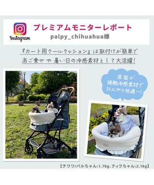 PET PARADISE ペットカート クールクッション  《水玉ベージュ /ネイビー 》 ベージュ