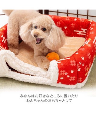 PET PARADISE ペットパラダイス こたつ ハウス 《千鳥柄》 L レッド