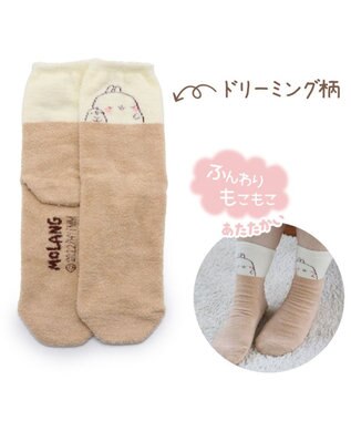 Mother garden マザーガーデン MOLANG モラン ふんわり靴下 & 巾着 セット くつした21～24cm 《ドリーミング柄 /フェイス柄》 ドリーミング柄