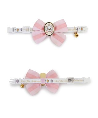 PET PARADISE ディズニー マリー 大リボン 猫首輪 S / M ピンク