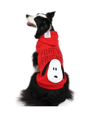 PET PARADISE スヌーピー ずっ友 お揃い パーカー 《レッド》  中型犬  大型犬 レッド