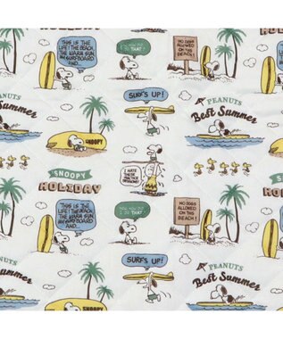 PET PARADISE 犬 クール マット 冷感 スヌーピー 柔らか サーフ 柄クールマット (48×40cm)  四角 接触冷感 カーキ