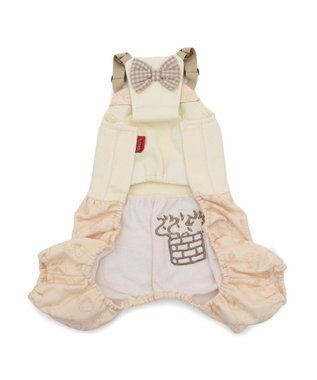 PET PARADISE スヌーピー なかよし オーバーオール 小型犬 ベージュ