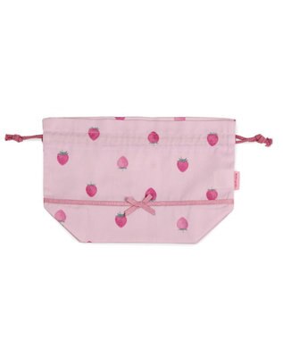 Mother garden マザーガーデン 野いちご ランチ巾着 《レトロストロベリー柄》 レトロストロベリー柄