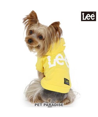 犬の服 犬 服 秋冬 Lee パーカー 【小型犬】 白 ロゴ レッド