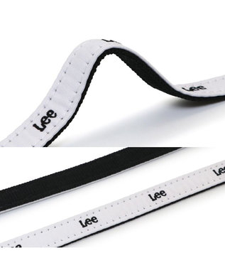 PET PARADISE Lee ロゴチャーム付き リード SS~S 小型犬 ホワイト×ブラック