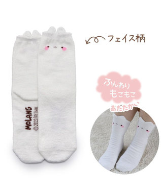 Mother garden マザーガーデン MOLANG モラン ふんわり靴下 & 巾着 セット くつした21～24cm 《ドリーミング柄 /フェイス柄》 フェイス柄
