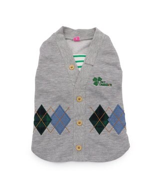 PET PARADISE ペットパラダイス カーディガン風 トレーナー 小型犬 グレー