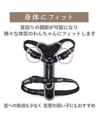 PET PARADISE Lee ロゴアクティブ ハーネス ３Ｓ ブラック