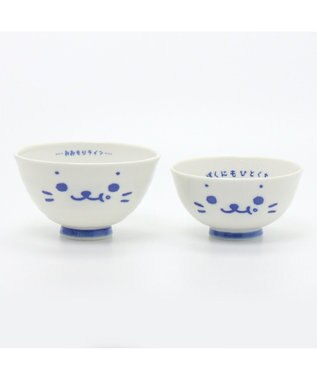 Mother garden しろたん ごはん粒がくっつきにくい 茶碗 《ぼくにもひとくち・お米顔柄》 【小】 -
